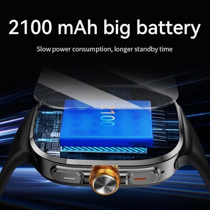 M99 Ultra 5G Amdroid Smartwatch 120hz Amoled Display, 190° Rotating Camera WiFi SimCard GPS 2100mah Battery