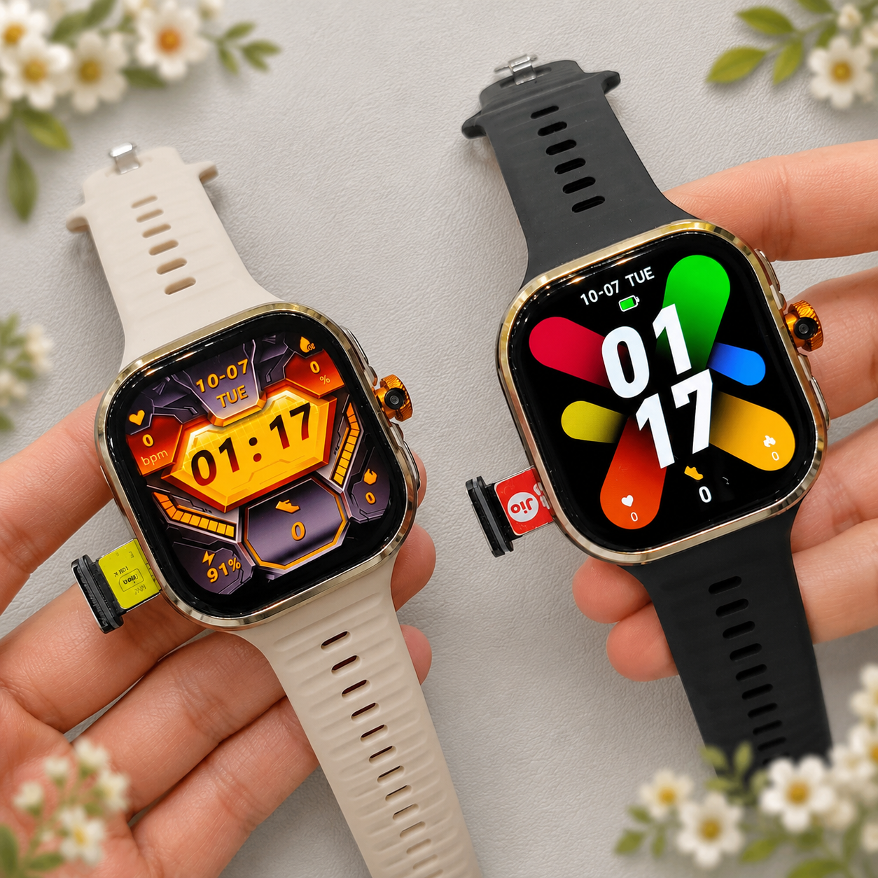M99 Ultra 5G Android Smartwatch 120hz Amoled Display, 190° Rotating Camera WiFi SimCard GPS 2100mah Battery