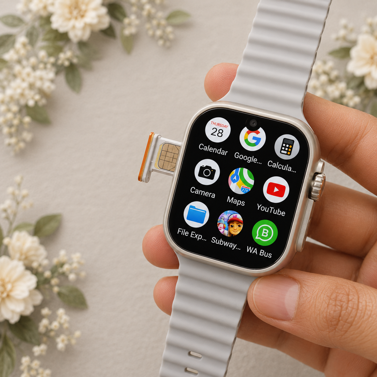 S9 Ultra 3 Android 5G Smart Watch 8+128GB with SimCard support wifi dual camera  PlayStore etc..