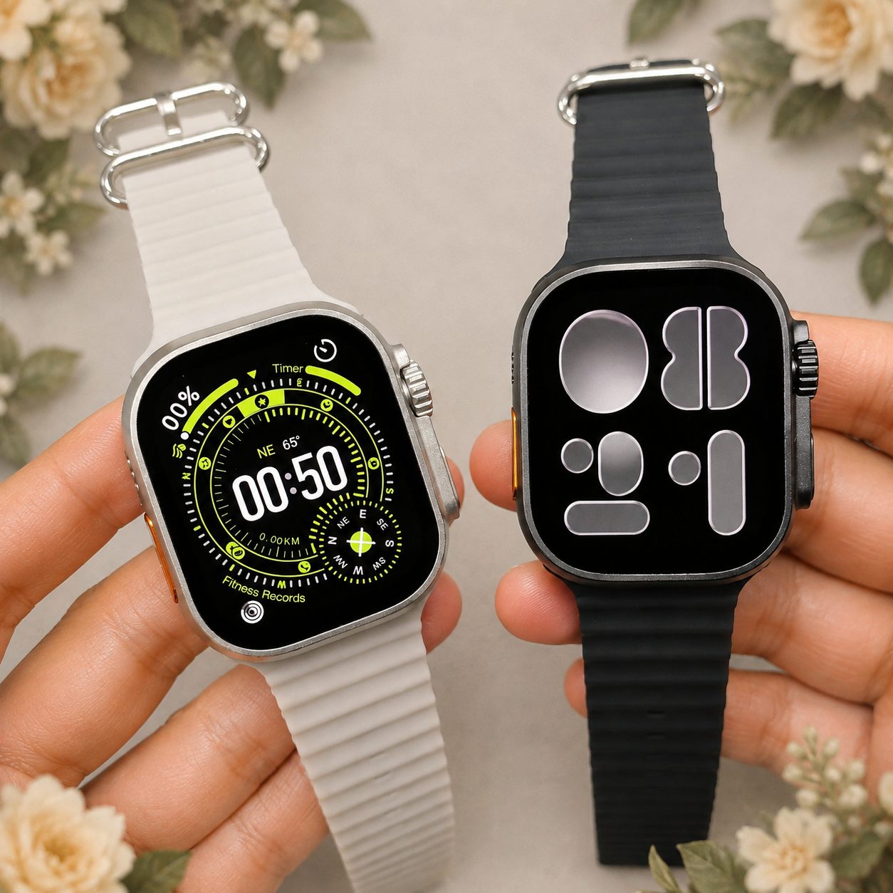 HK11 Ultra 3, 2nd Generation 120hz AMOLED Display with AOD, 1GB Storage, Internet Connectivity 49mm with DeepSeek AI Robot